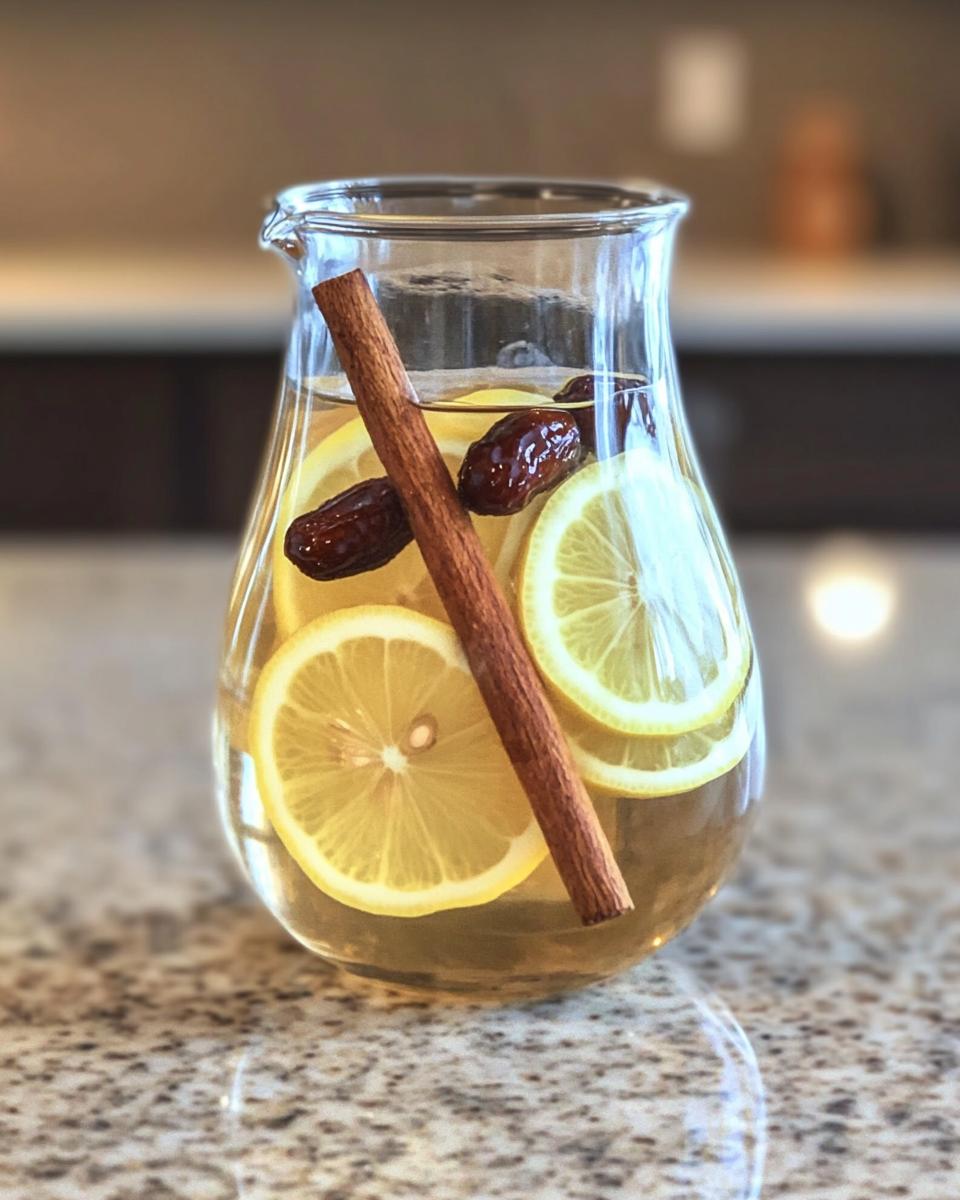 3-Ingredient Date Sweetened Holiday Detox Water – Soothing & Delicious