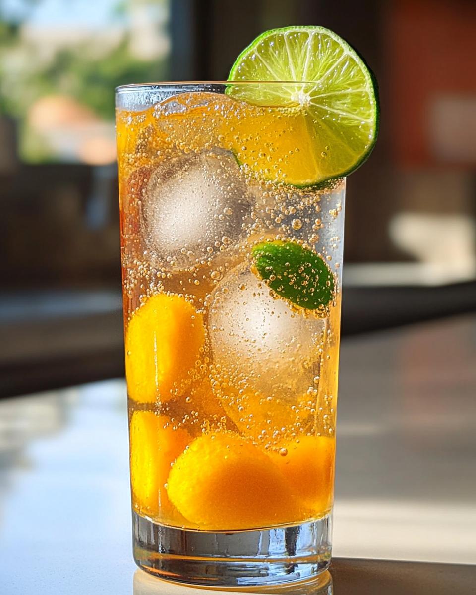 Refreshing Monk Fruit Mango Ginger Fizz Sugar Free in 5 Minutes