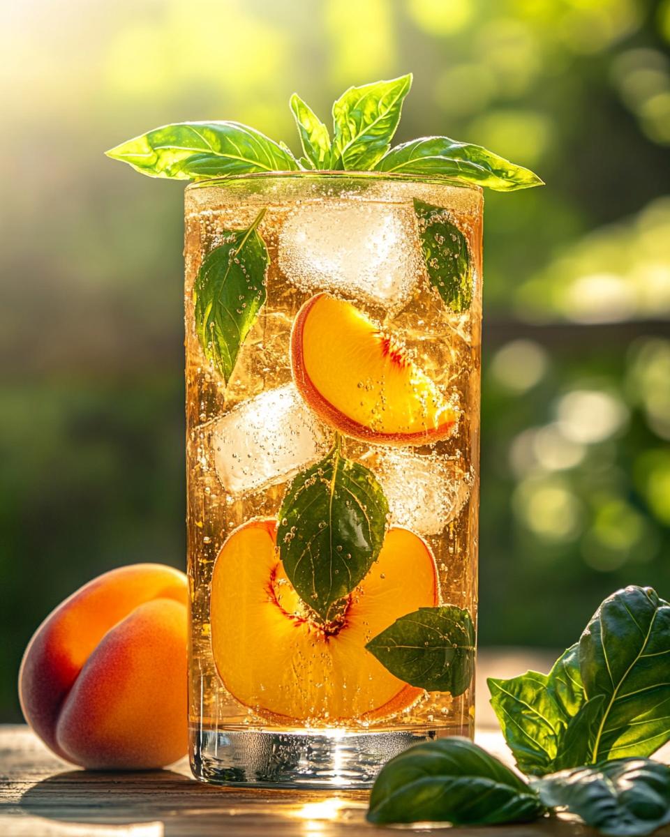 Monk Fruit Peach Basil Tea - detail 1