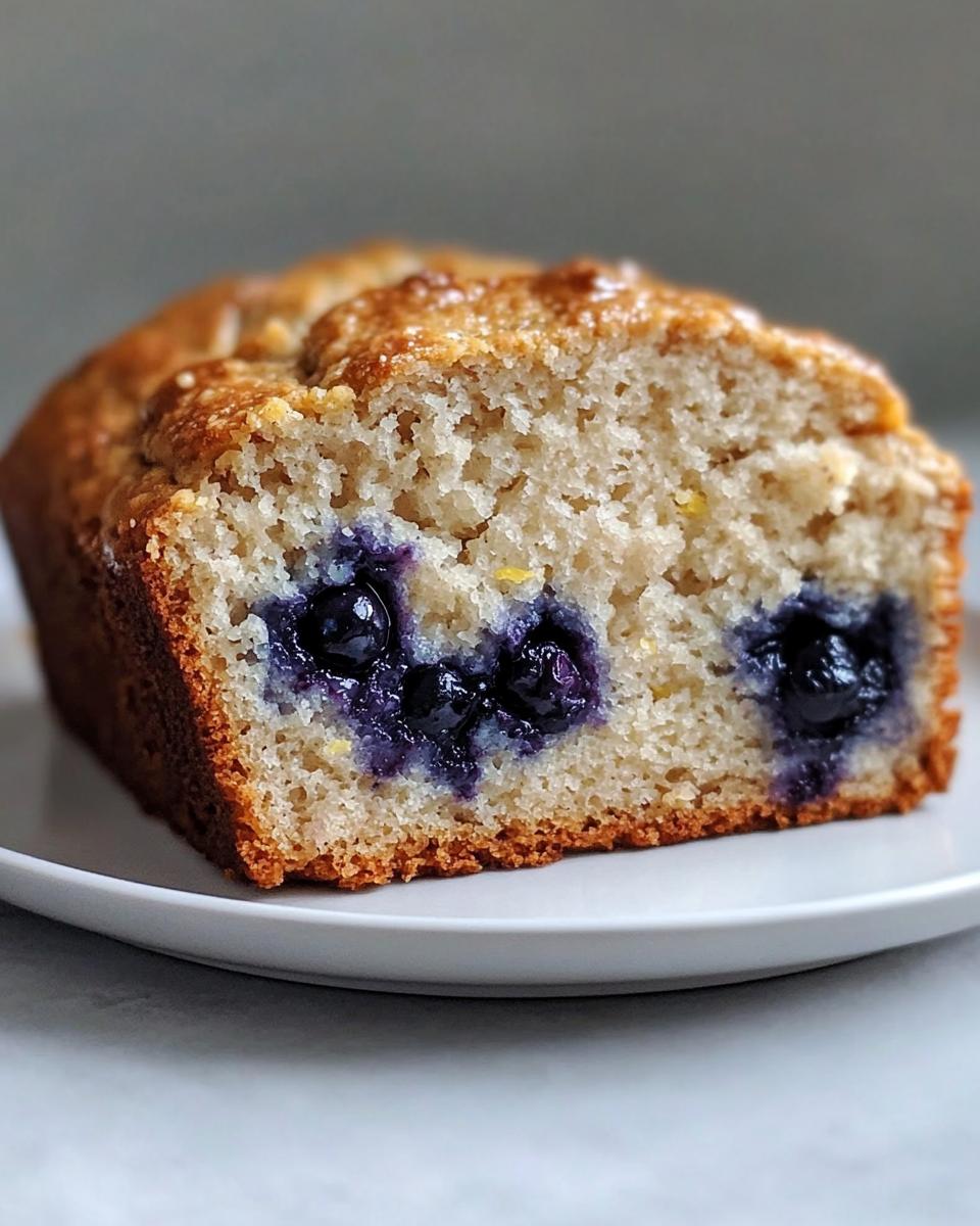No Sugar Blueberry Lemon Bread - detail 1