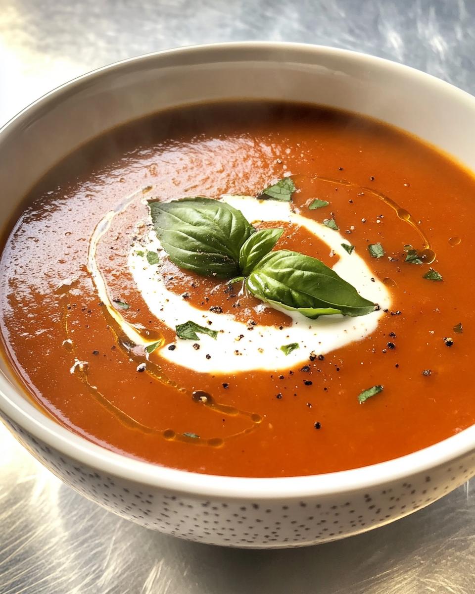 3-Ingredient No Sugar Creamy Tomato Basil Soup Recipe That Amazes