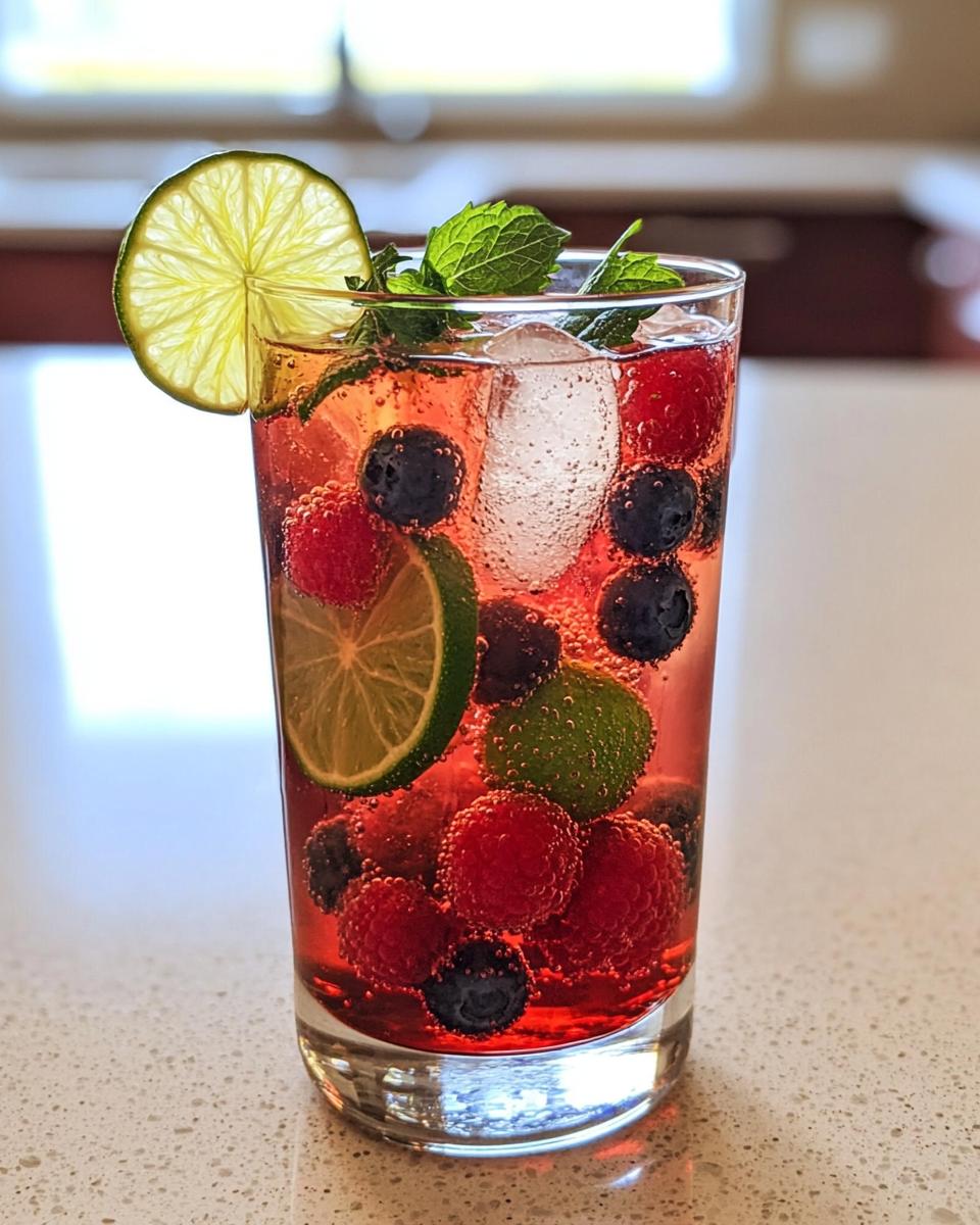 3-Ingredient No Sugar Festive Berry Punch That’s Irresistibly Fresh