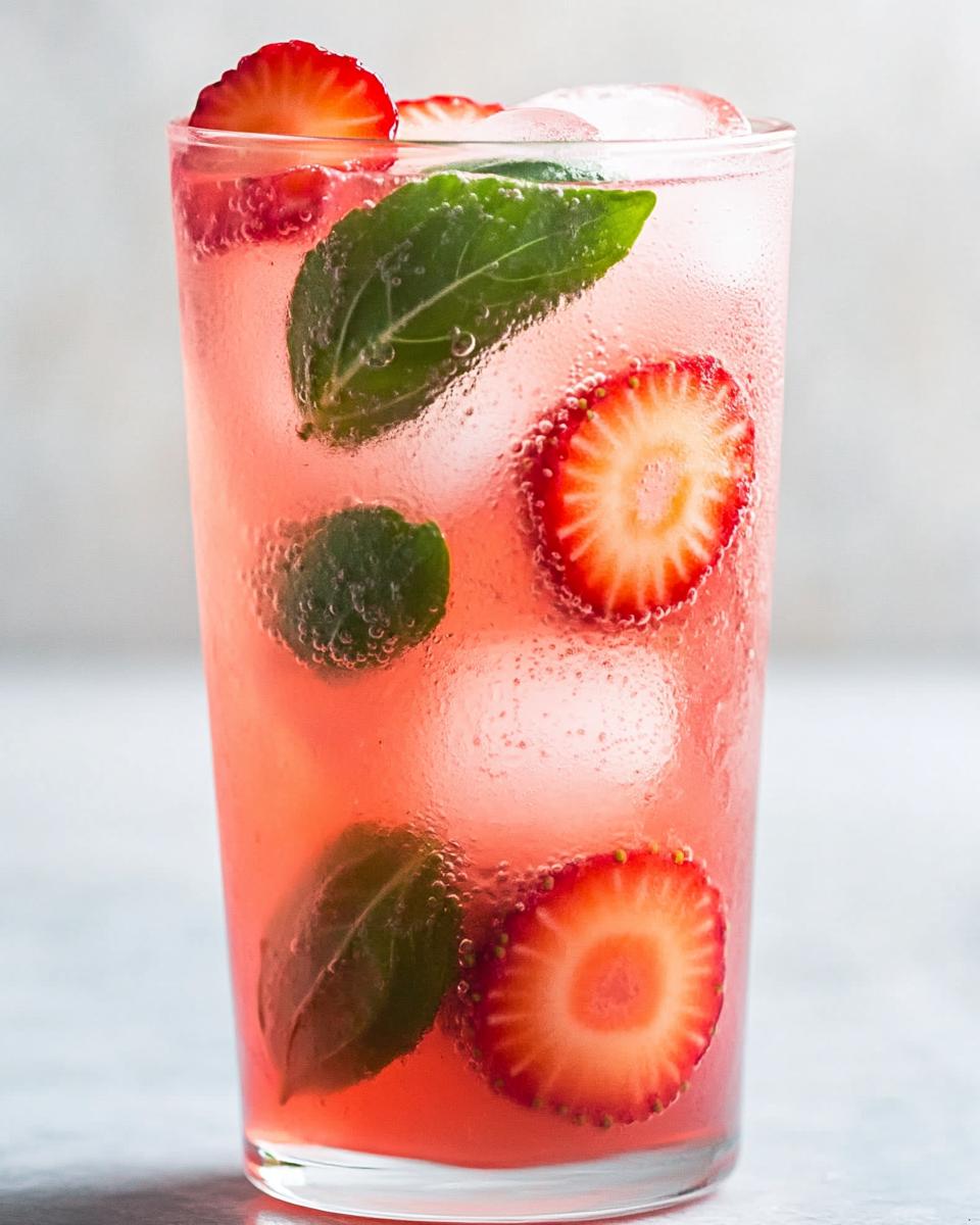 No Sugar Strawberry Basil Cooler - detail 1