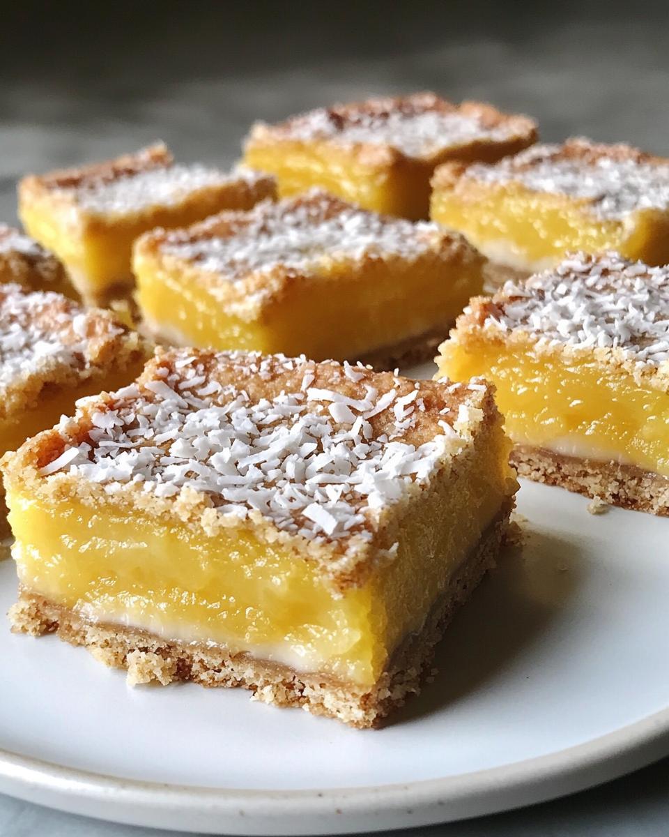 Sugar Free Lemon Coconut Bars - detail 1