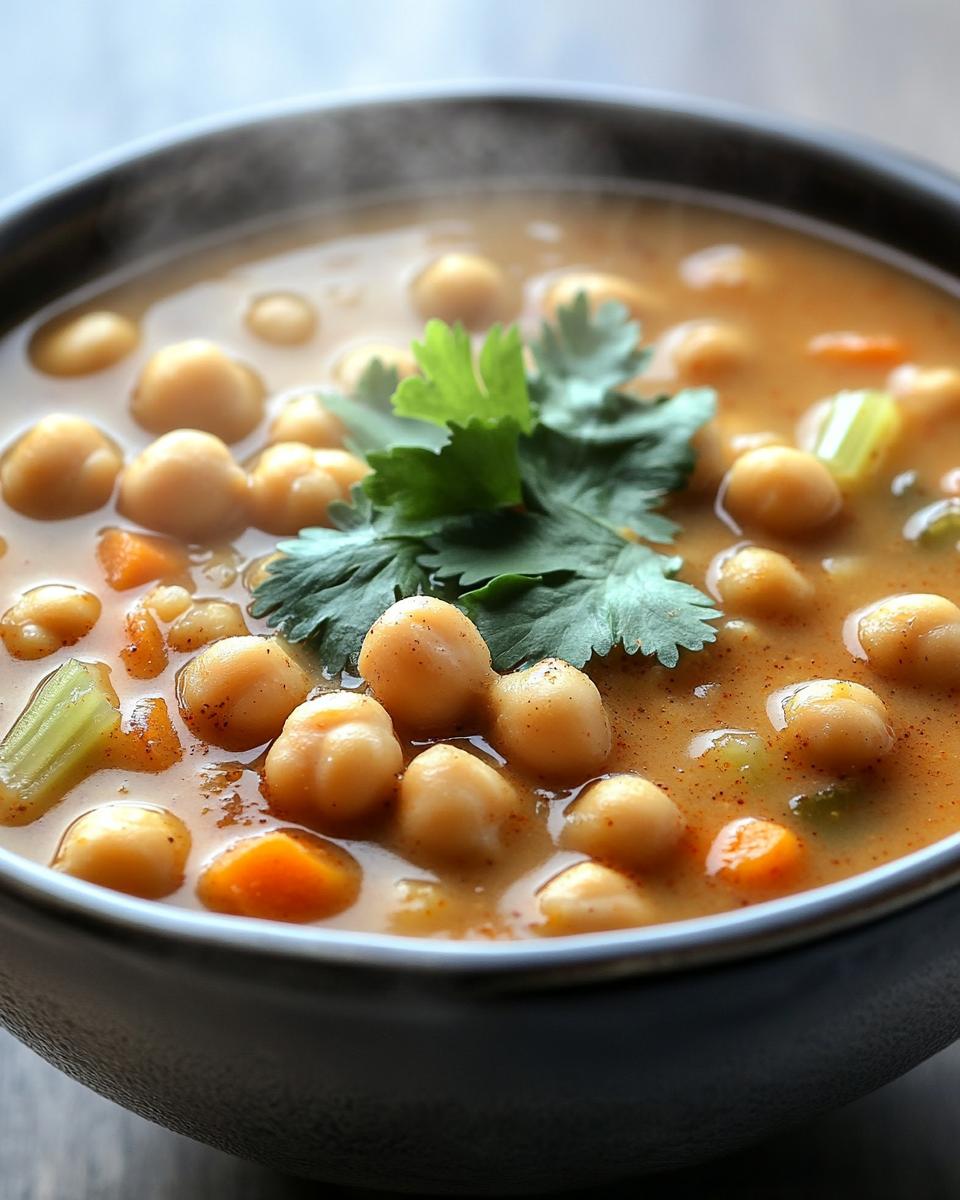 Sugar Free Moroccan Chickpea Soup - detail 1