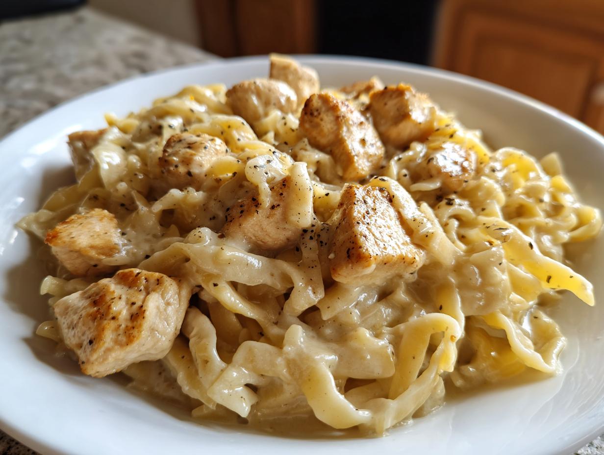 Irresistible 25-Minute Cabbage Noodles Low Carb Chicken Alfredo