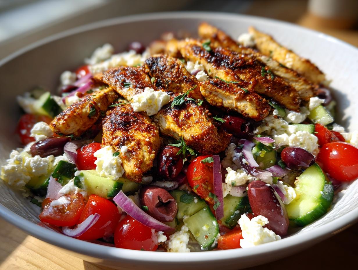Juicy 25-Minute Greek Low Carb Chicken Bowls with Feta