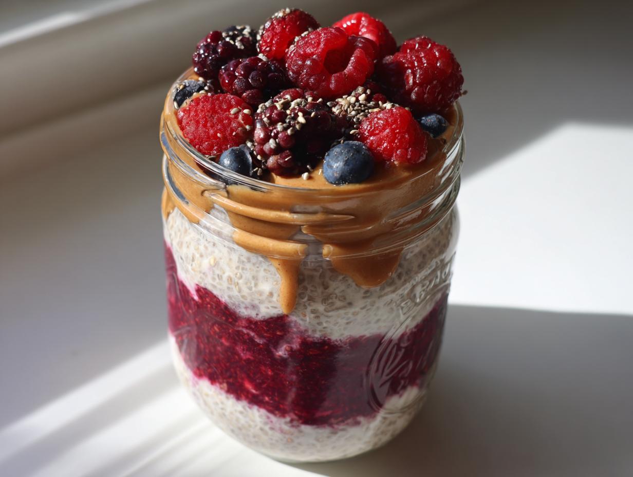 High Protein Low Carb Overnight Oats Inspired Jars (No Oats) - detail 1
