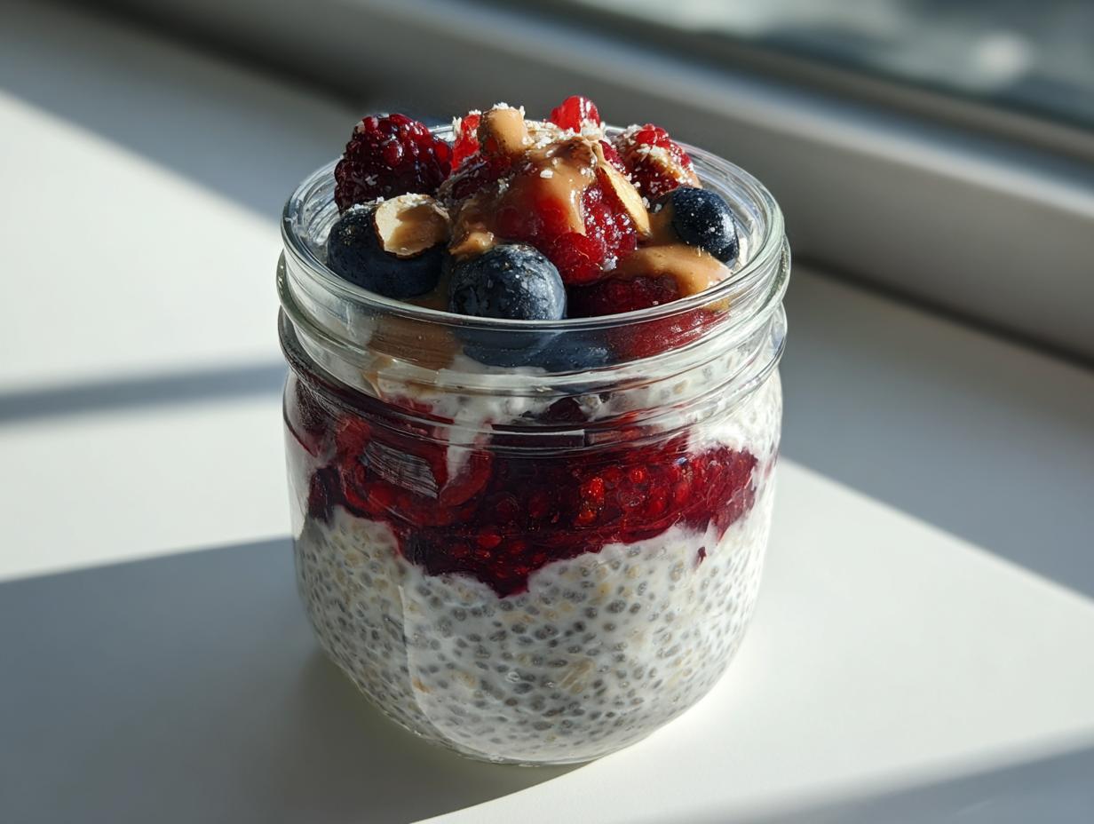 High Protein Low Carb Overnight Oats Inspired Jars (No Oats)