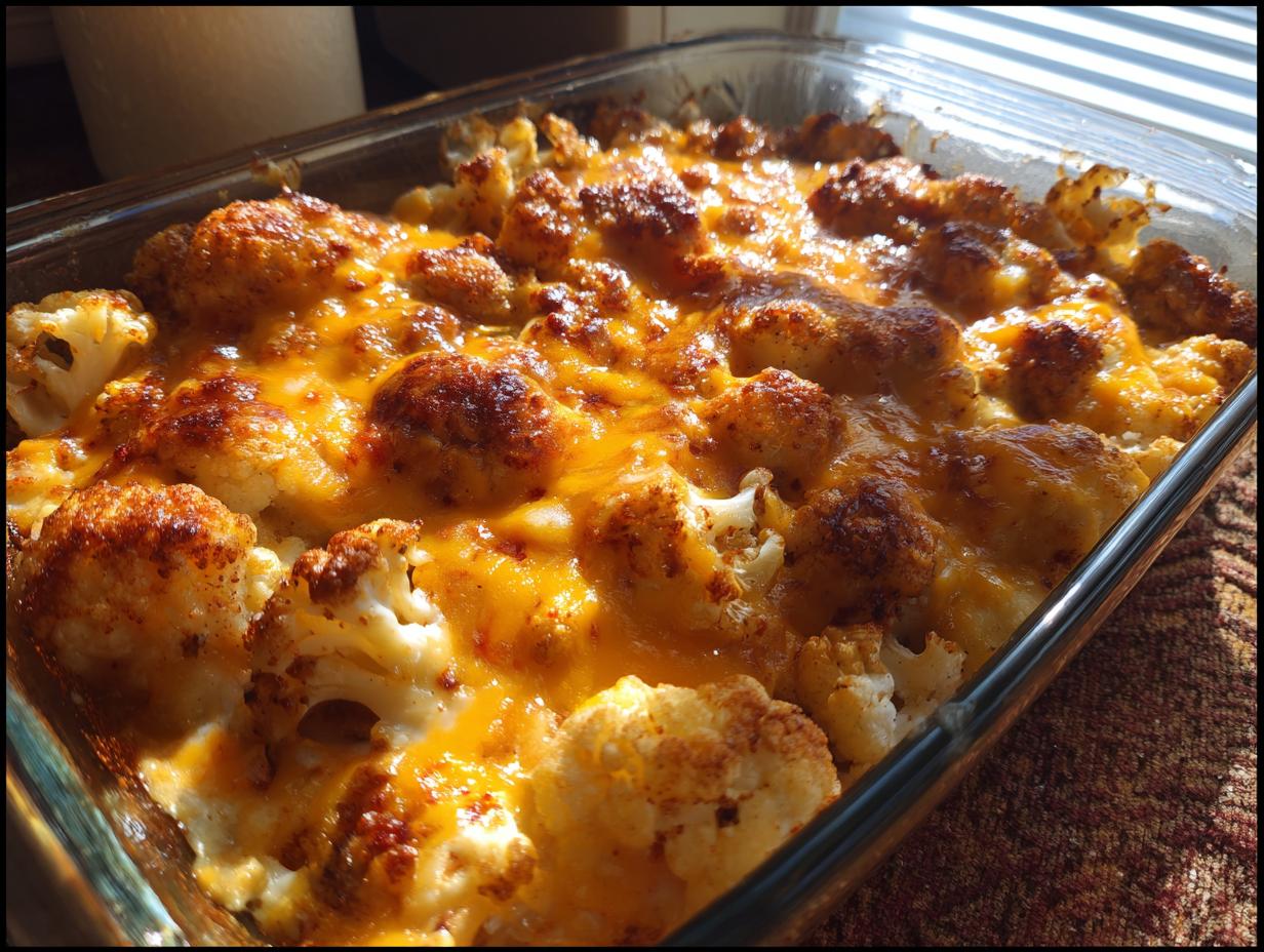 Irresistible 5-Ingredient Keto Buffalo Chicken Cauliflower Casserole