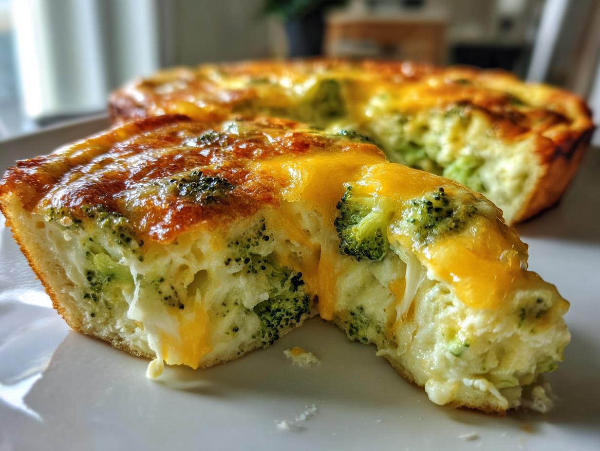Keto Crustless Broccoli Cheddar Quiche - detail 1