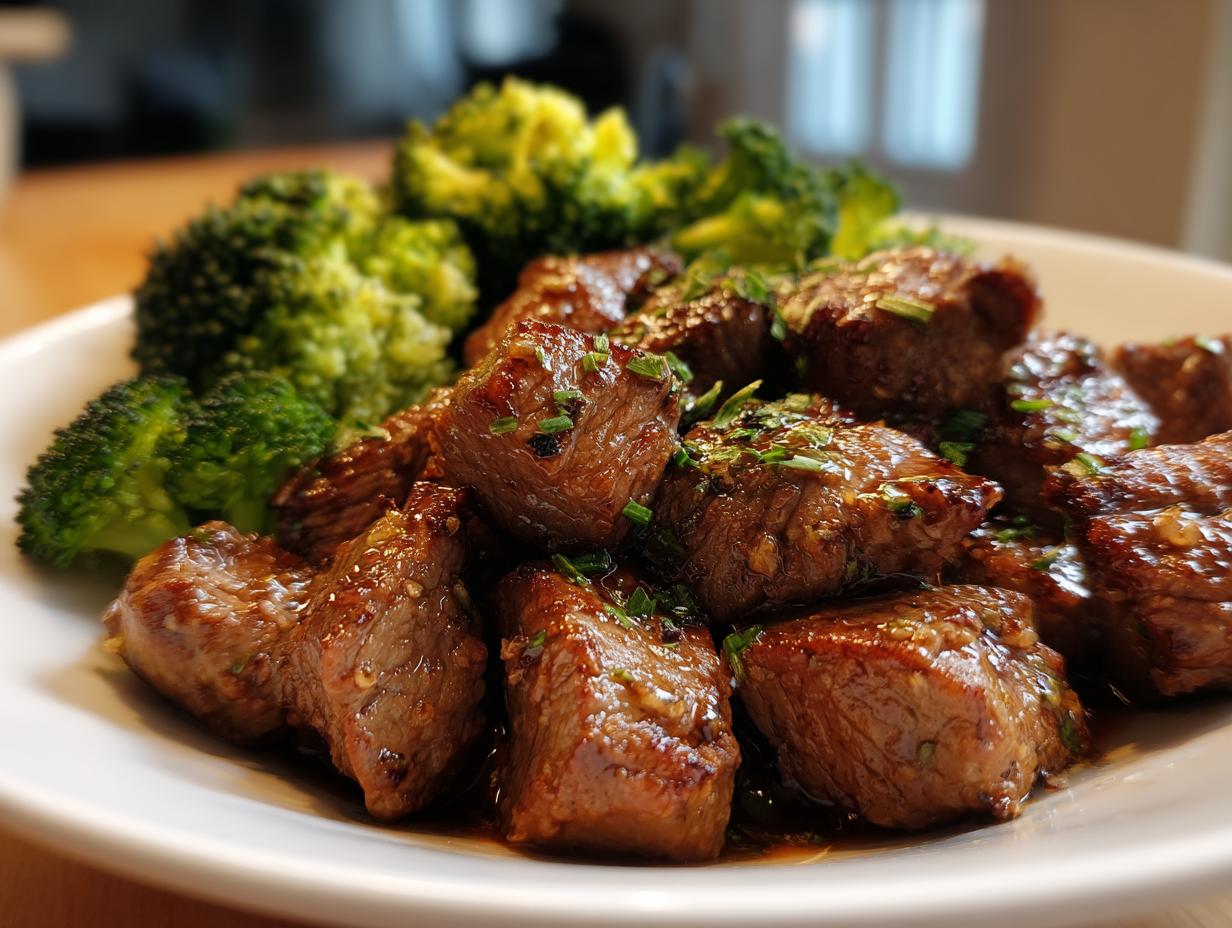 20-Minute Keto Garlic Butter Steak Bites with Broccoli – Irresistible!