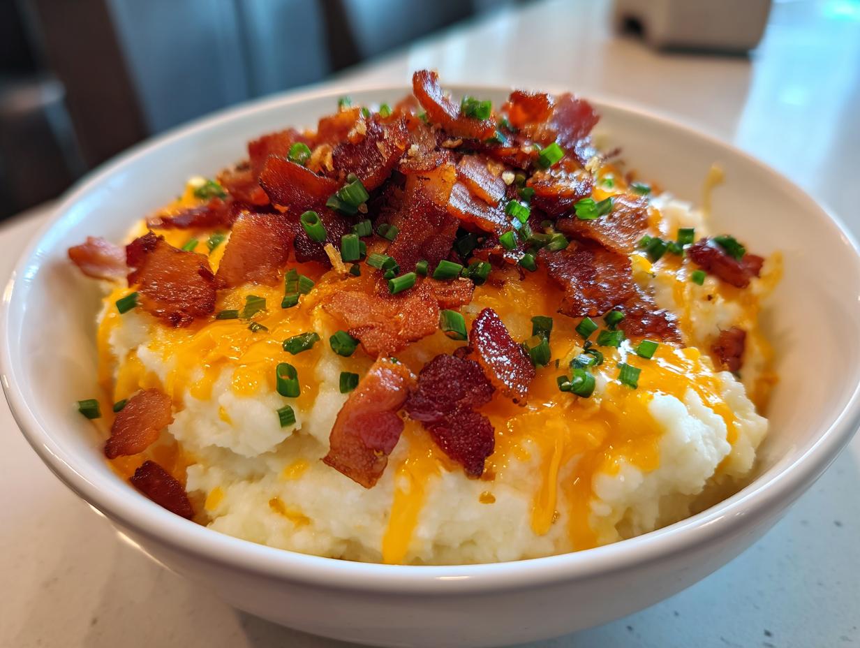 Keto Loaded Cauliflower Mash (Potato Swap)