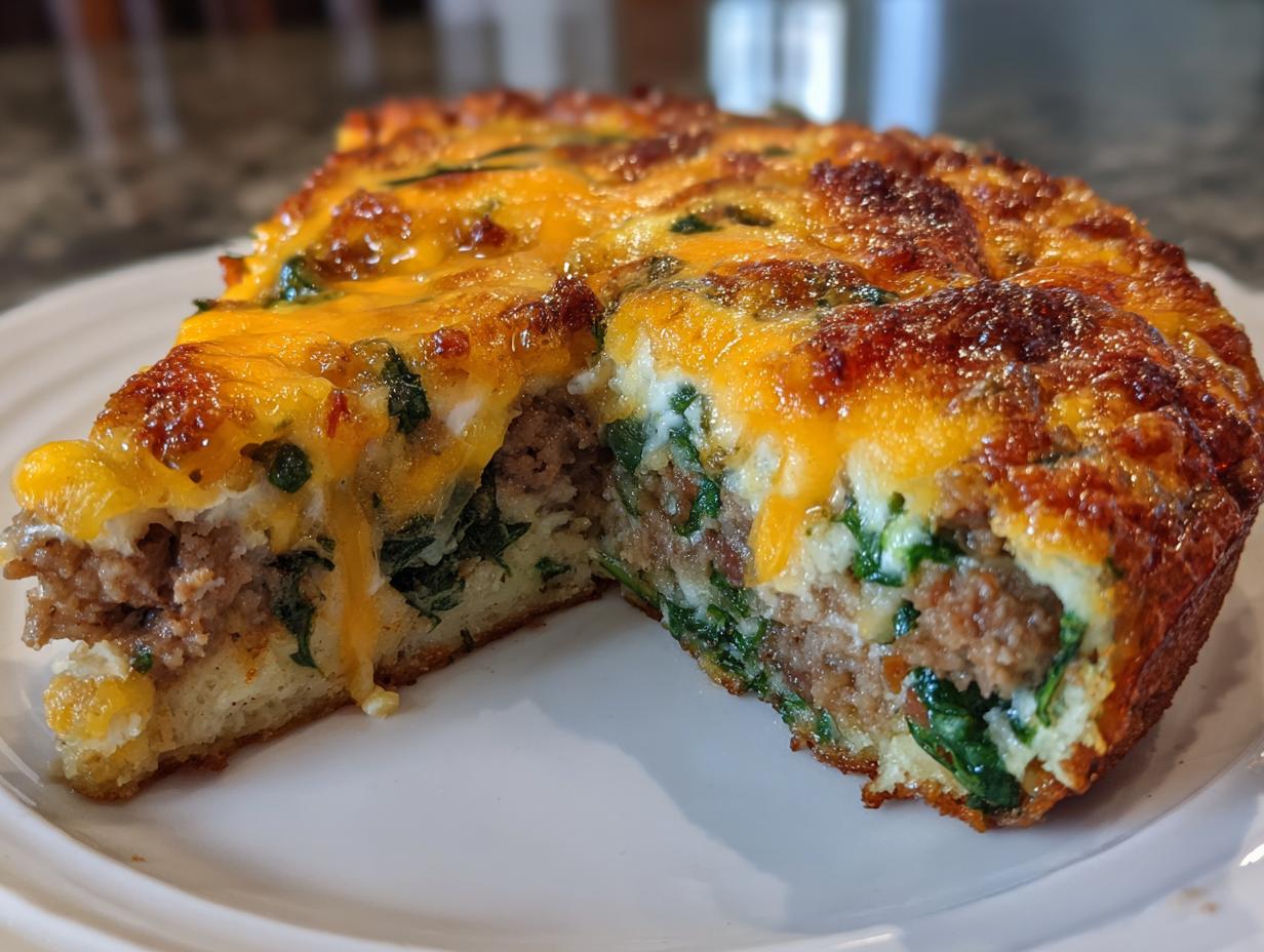 Irresistible Keto Sausage and Spinach Breakfast Frittata in 30 Minutes