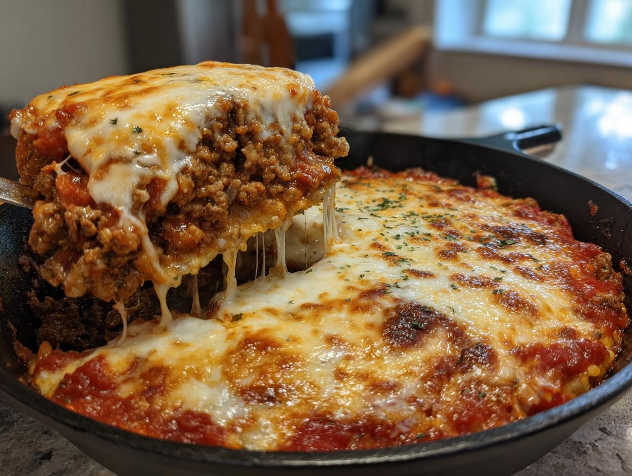 Lazy Keto Lasagna Skillet (No Noodles) - detail 1