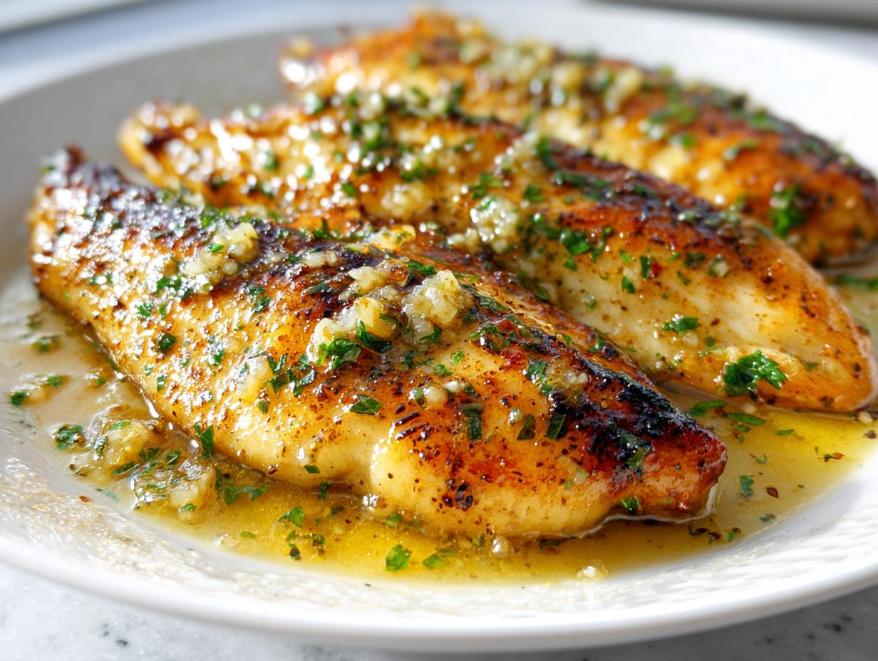 Low Carb Baked Tilapia with Garlic Butter - detail 1