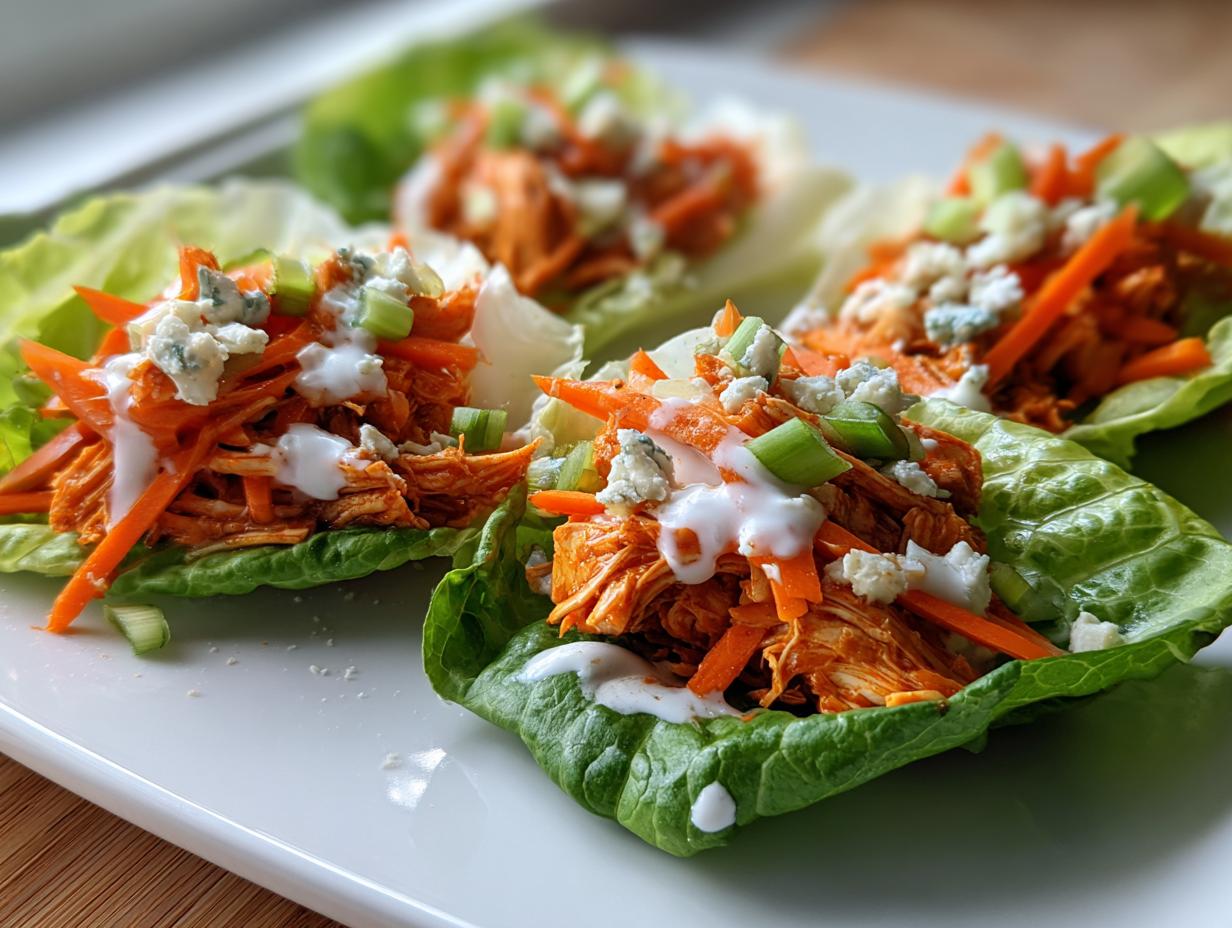 Low Carb Buffalo Chicken Lettuce Wraps - detail 1