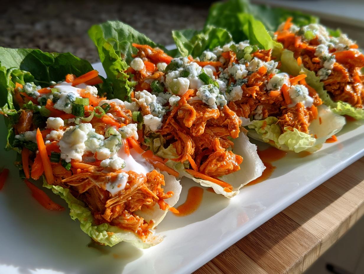 Low Carb Buffalo Chicken Lettuce Wraps