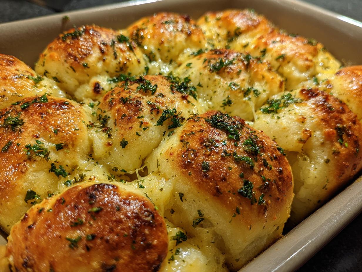 Low Carb Cheesy Garlic Pull‑Apart Bread