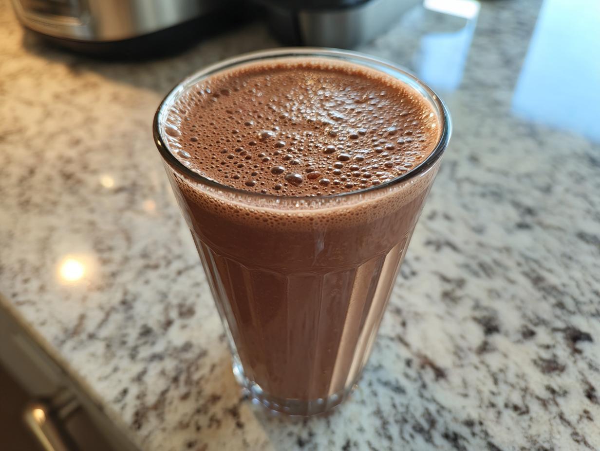 Low Carb Chocolate Almond Breakfast Smoothie (Sugar Free)