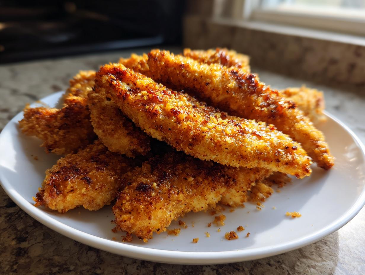 Low Carb Crispy Baked Chicken Tenders (Almond Flour)
