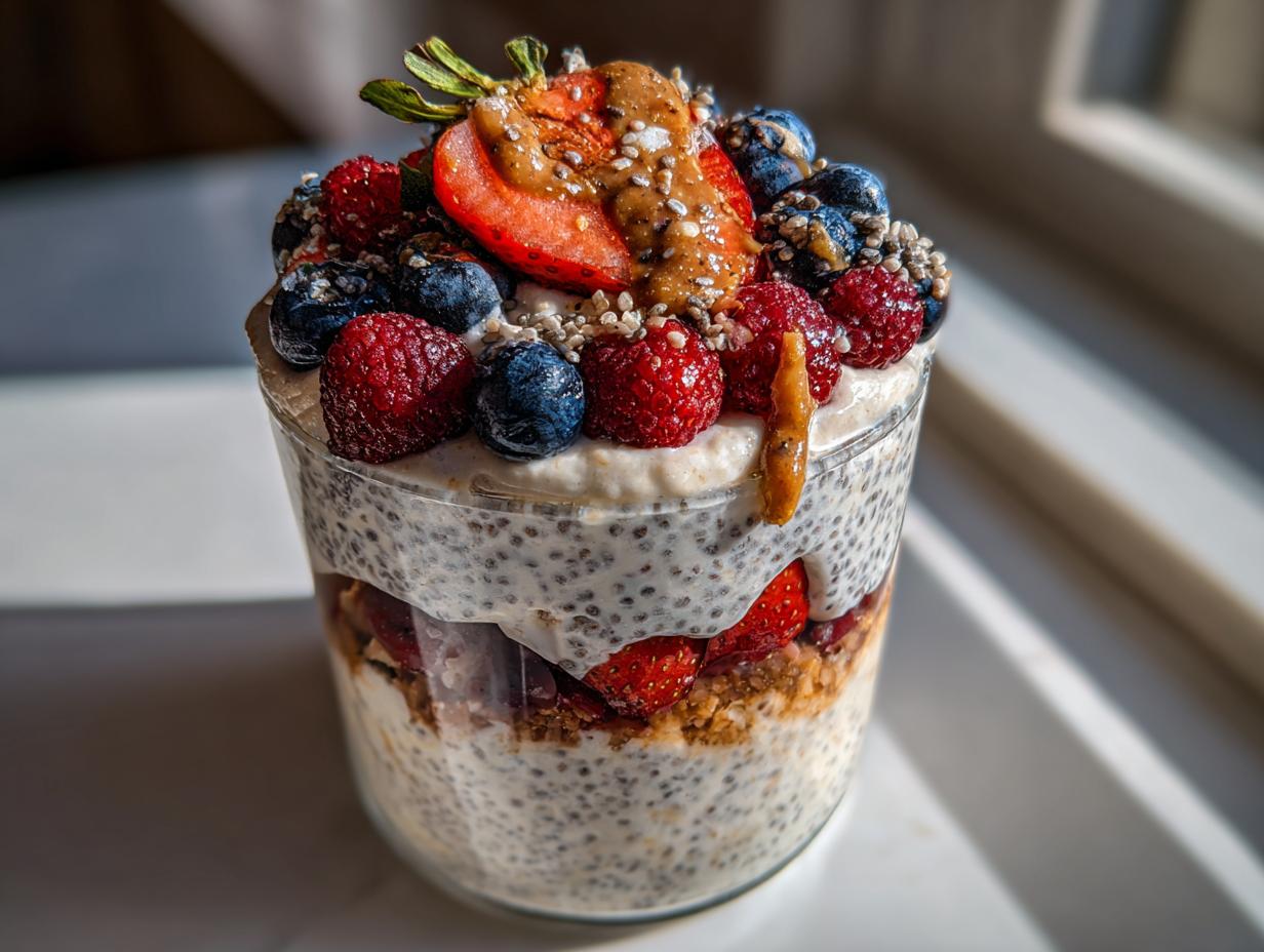 Low Carb Greek Yogurt Berry Chia Parfait (Sugar Free) - detail 1