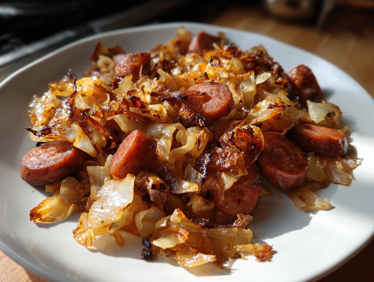 20-Minute Low Carb Sausage and Cabbage Dinner Recipe