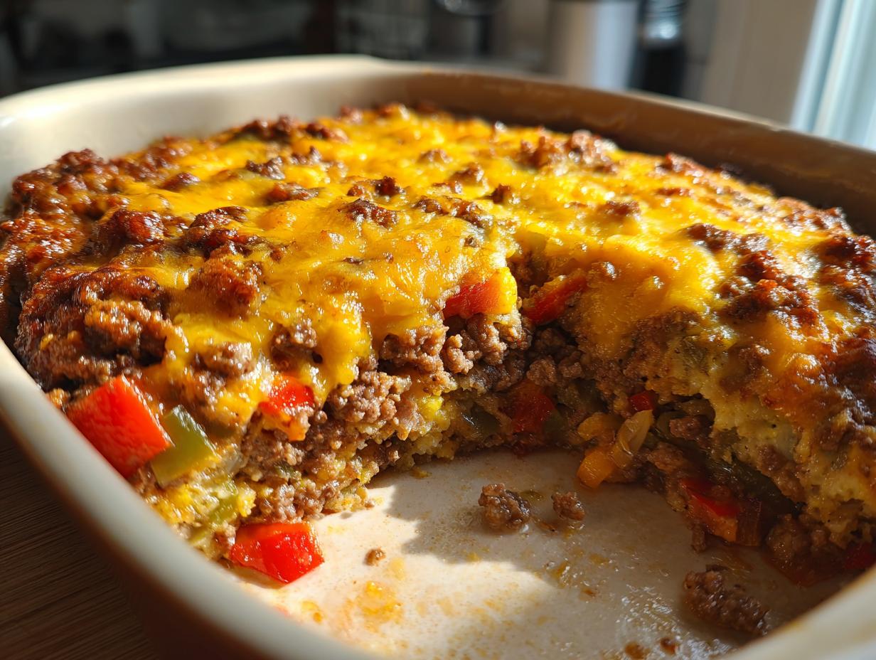 30-Minute Low Carb Stuffed Pepper Casserole with Cauliflower Rice Magic
