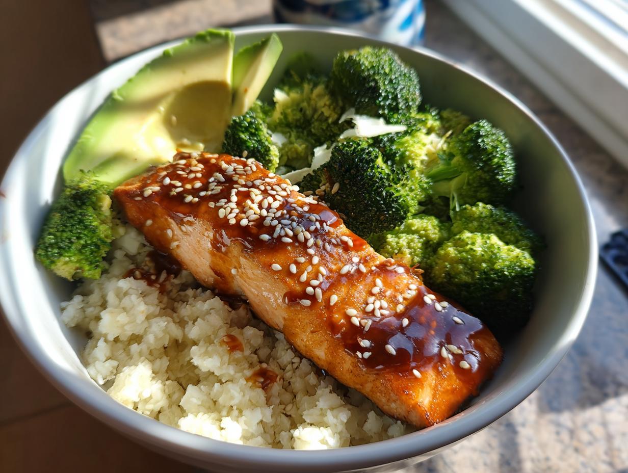 Low Carb Teriyaki Salmon Bowls: 25-Minute Sugar-Free Bliss