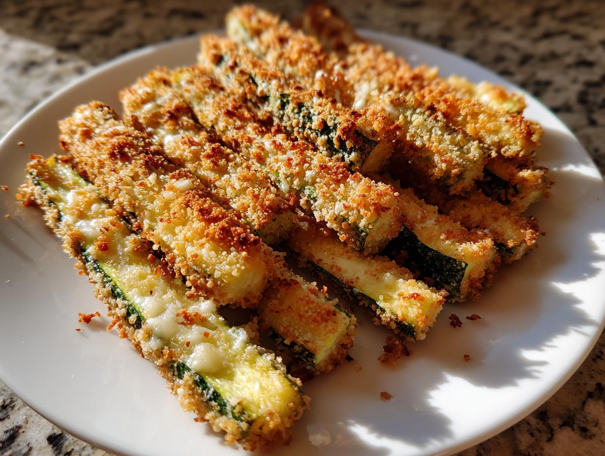 Low Carb Zucchini Fries with Parmesan Crust - detail 1