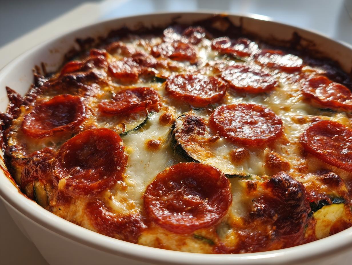 3-Ingredient Low Carb Zucchini Pizza Casserole Will Blow Your Mind