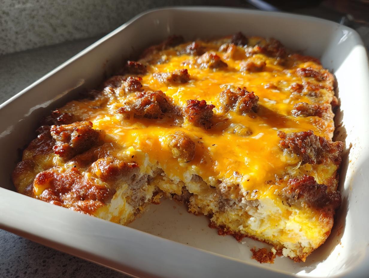 Keto Sausage and Egg Breakfast Casserole: A 10-Minute Morning Miracle