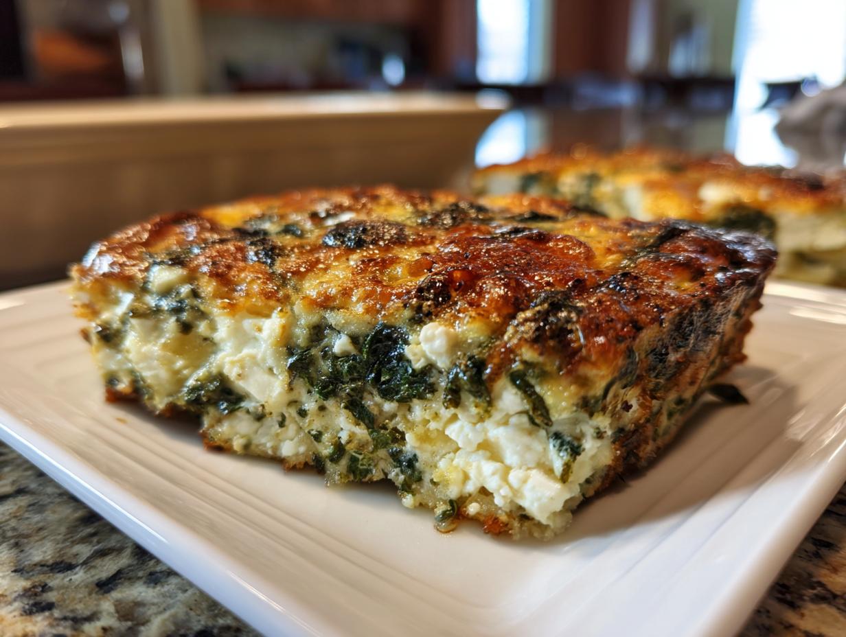 Irresistible Spinach Feta Egg Bake – 6 Ingredients to Morning Bliss
