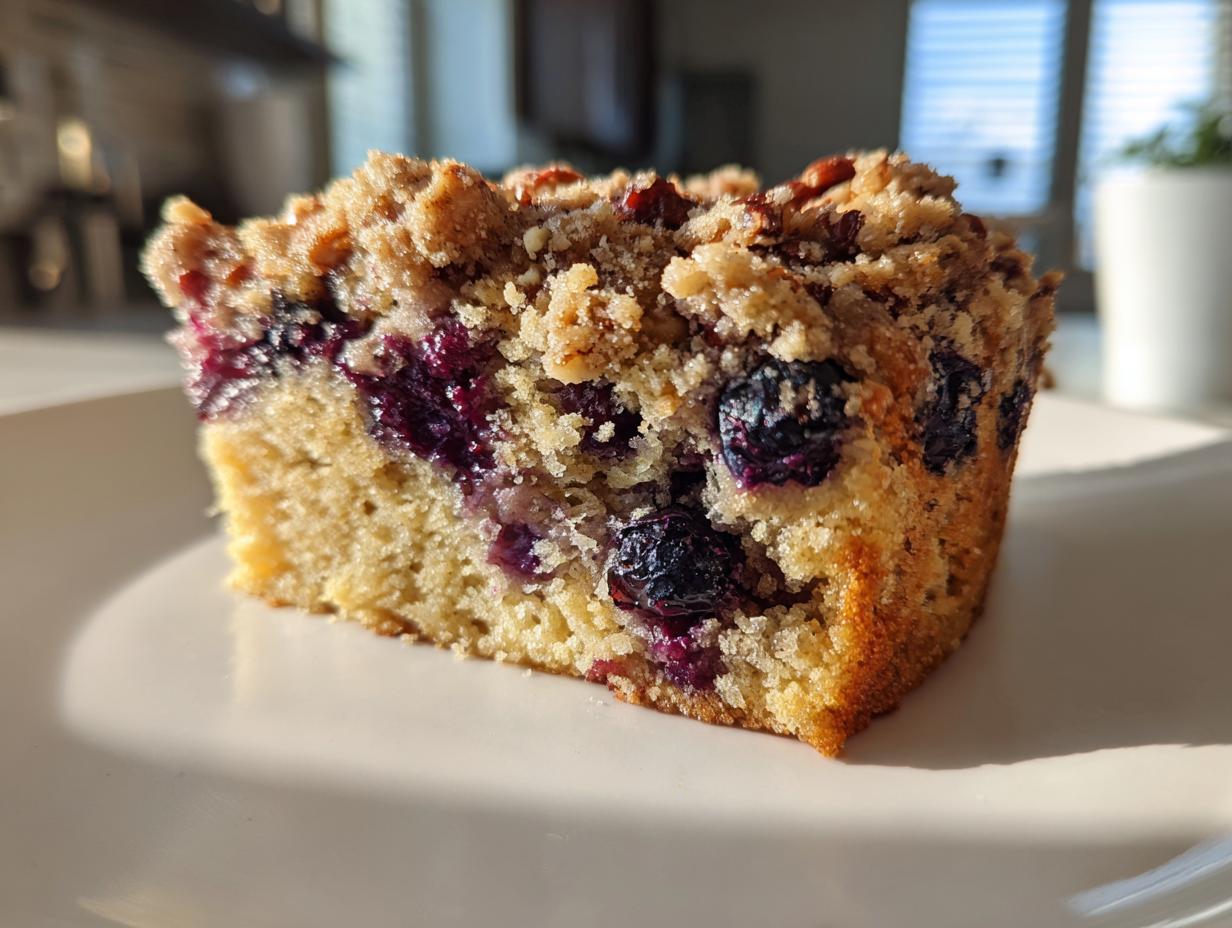 Sugar Free Blueberry Breakfast Crumb Cake (Low Carb) - detail 1