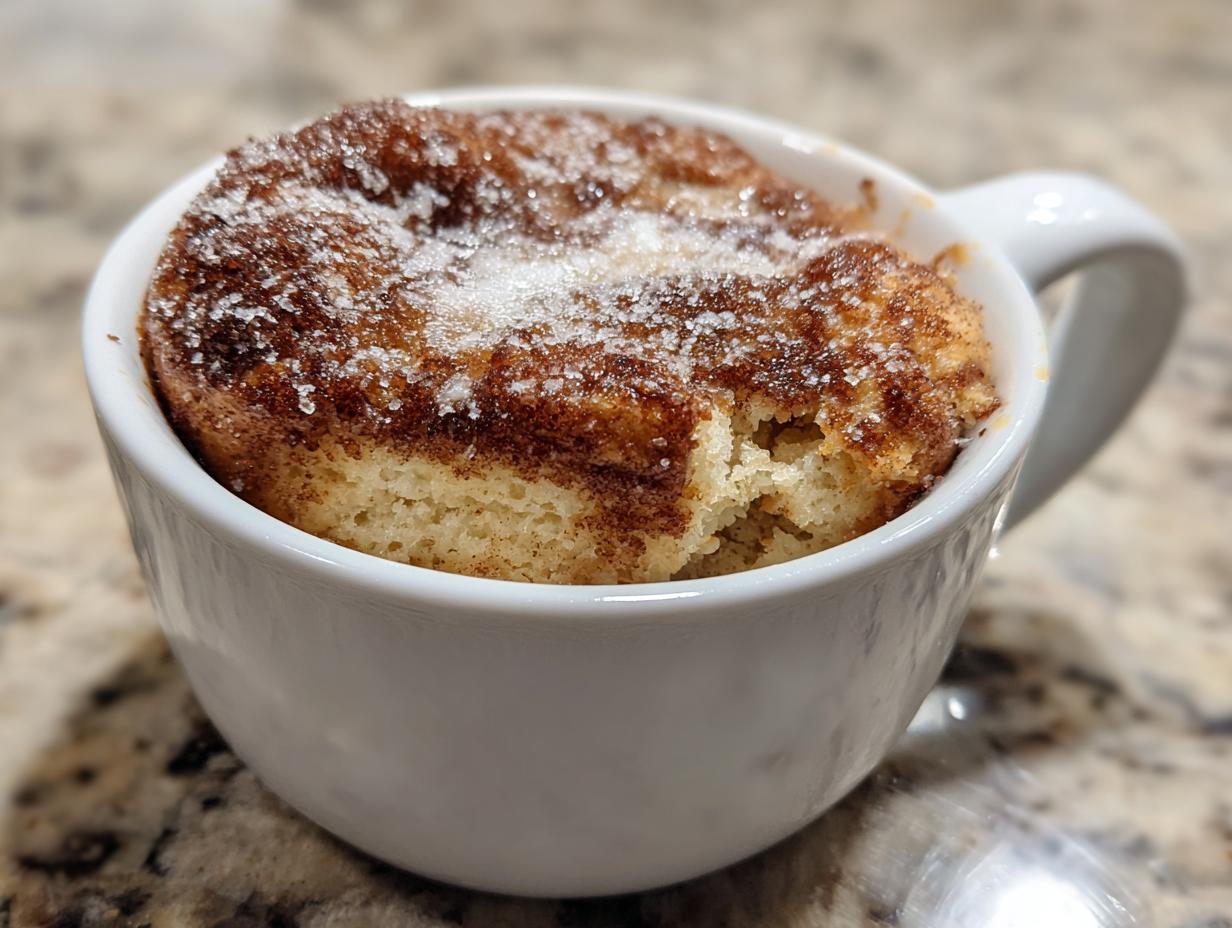 3-Min Sugar Free Cinnamon Roll Mug Cake (Low Carb Bliss)
