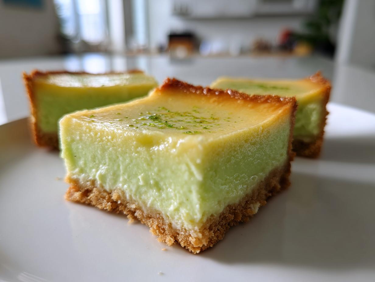 Sugar Free Key Lime Cheesecake Bars (Low Carb)