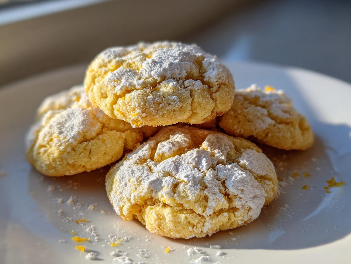 Sugar Free Lemon Crinkle Cookies (Low Carb)