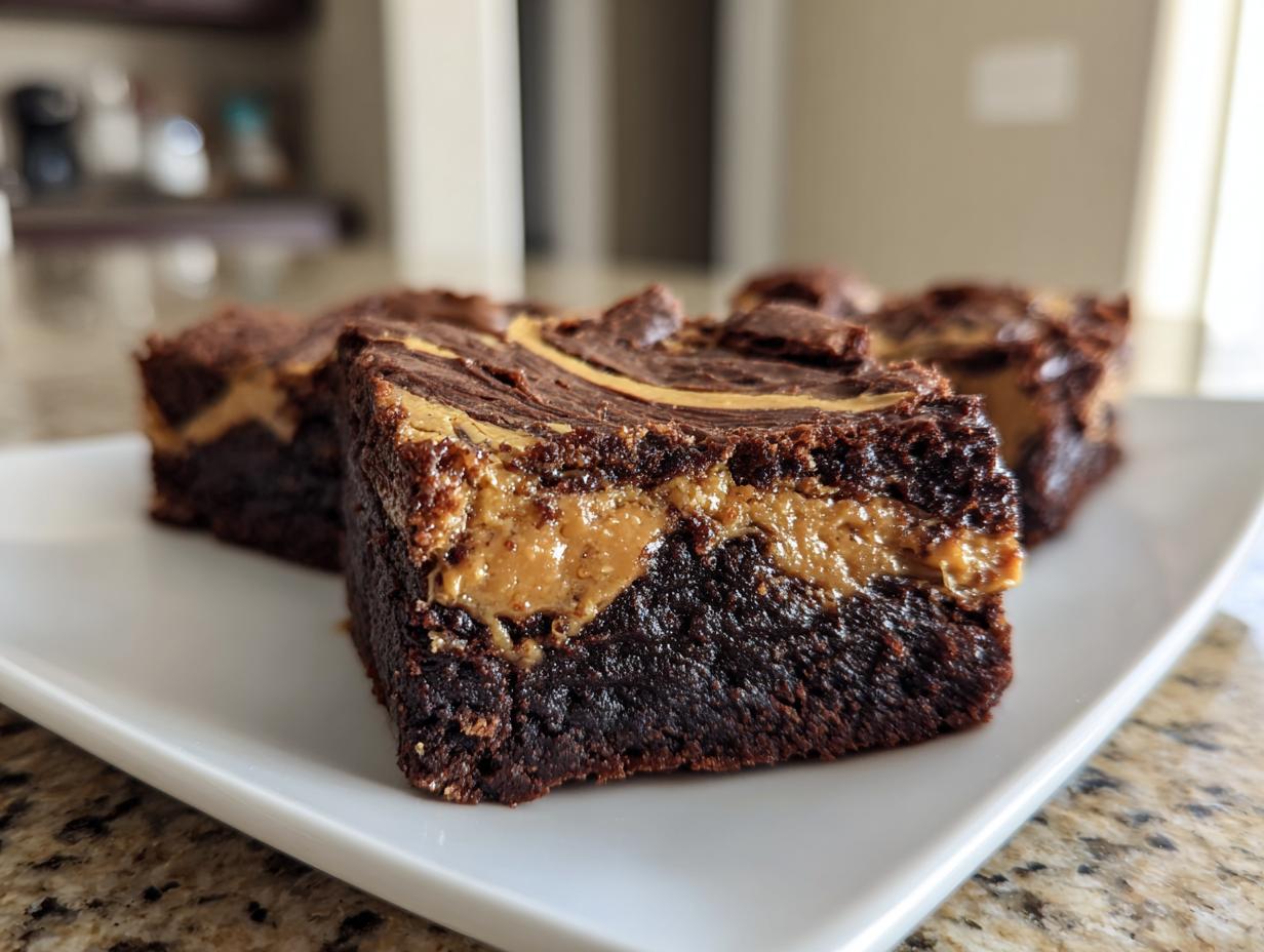 Keto Sugar Free Peanut Butter Swirl Brownies – 5g Net Carbs!