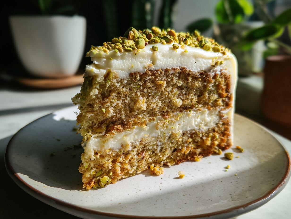 1 Amazing Sugar Free Pistachio Cake with Mascarpone Frosting