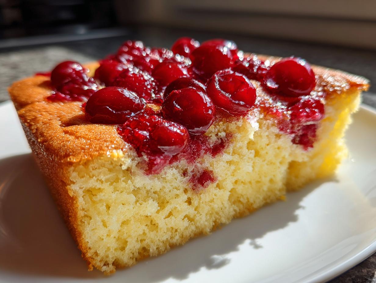 5x Fluffy Sugar Free Sponge Cake with Sour Cherries