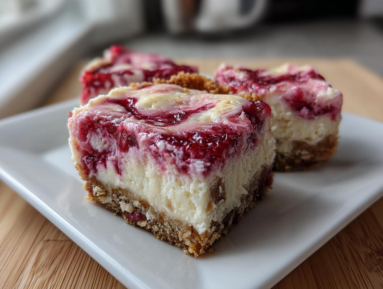 Irresistible Sugar Free Strawberry Swirl Cheesecake Bars Recipe